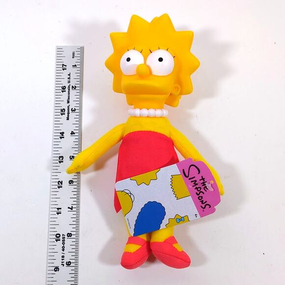 The Simpsons Lisa Simpson 10" Plush Doll NEW 2024 Jakks Pacific NWT - Picture 3 of 3